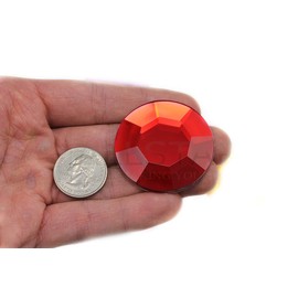 45mm Red Ruby H103 Large Acrylic Rhinestones , Lead Free. High Quality Pro Grade - 2 Pieces
