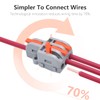 XALXMAW 32Pcs Lever Wire Connectors, DIY Mini Compact Splicing Assortment