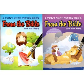 A Paint with Water - Book from the Bible - Just Add Water - Set of 2 Coloring Books - v3