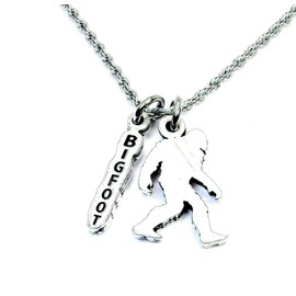 ChubbyChicoCharms Iconic Bigfoot big foot Silhouette Single Charm Necklace