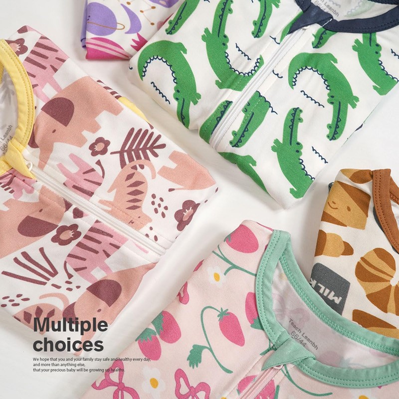 Teach Leanbh Toddler Baby Boys Girls One Piece Pajamas Bamboo