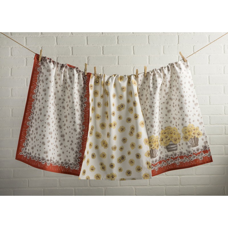 Maison d' Hermine Bagatelle 100% Cotton Set of 3 Multi-Purpose