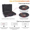 BAGAKE Coin Collection Box with Combination Lock,100 Slots Lockable Case,