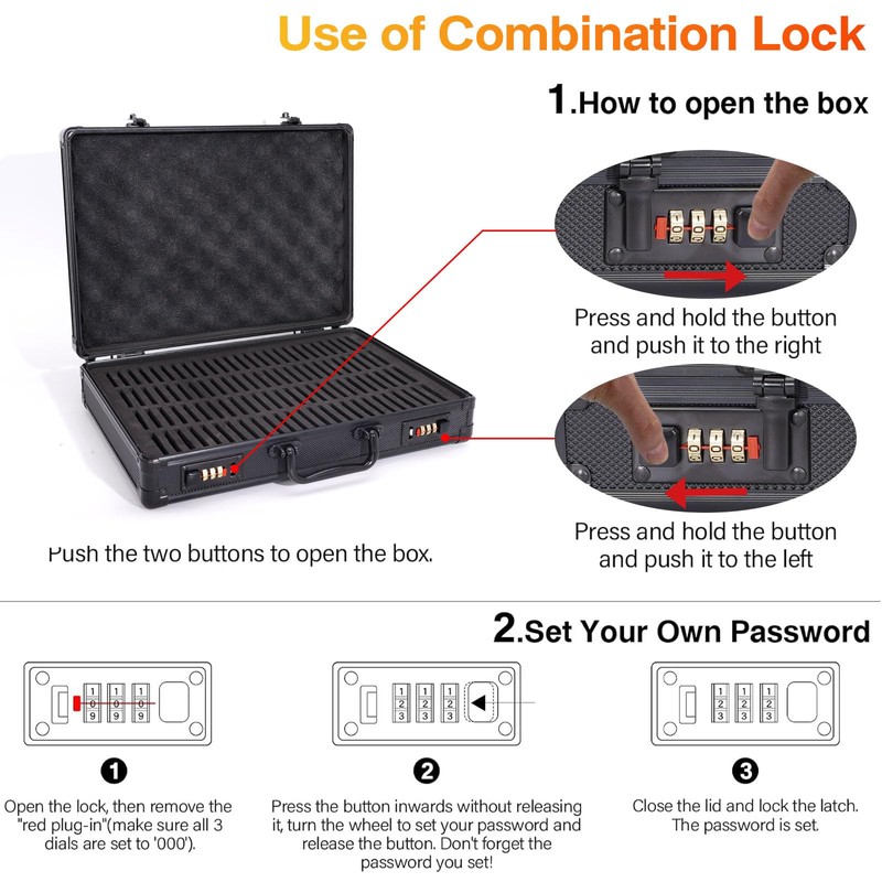 BAGAKE Coin Collection Box with Combination Lock,100 Slots Lockable Case,