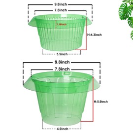 Smaxcn Set of 5 snail collars (H : 11 cm) and 5 pieces medium snail protection rings (H : 15 cm) set, snail protection can be supplemented to the plant hat to create a mini greenhouse.