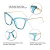 FEISEDY Oversized Cat Eye Glasses Frame with Clear Lenses Eyewear