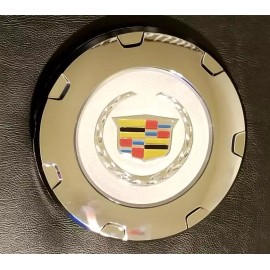 replacement cap 1x pc 2007-2015 cadlac escalade color crest 22" wheel center cap chrome 9597355