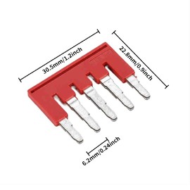 FBS5-6 Terminal Block Press-Fit Jumper, DIN Rail Terminal Block Press-Fit Jumper. FBS5-6 for PT4/ST4/STTB4 Series-Jumper. (FBS5-6, 10 PCS)
