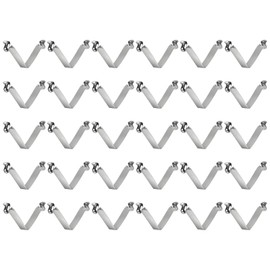 QUARKZMAN Pack of 30 Double Button Kayak Paddle Snap Spring Clip 8 x 10 x 56 mm 65Mn Spring Steel V-shaped Hollow Telescopic Locking Tube Clips for Tent Umbrella Camping