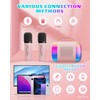 E-SMARTER Mini Karaoke Machine 2 Microphones, Bluetooth 5.3 Kids Karaoke