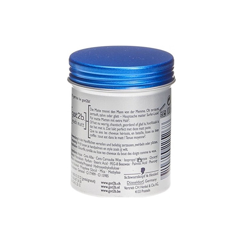 Schwarzkopf Got2b Beach Matte Paste, 100ml