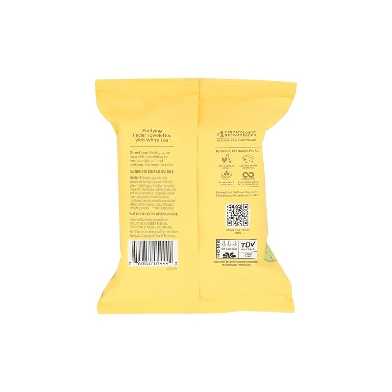 Facial Cleansing Towelettes - White Tea Extract