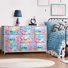 Sorbus Kids Dresser with 9 Drawers - Storage Unit Organizer Chest for Clothes - Bedroom, Kids Room, Nursery, & Closet