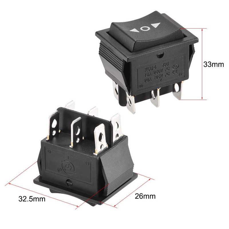 uxcell DPDT Boat Rocker Switch Toggle Switch for Boat Marine