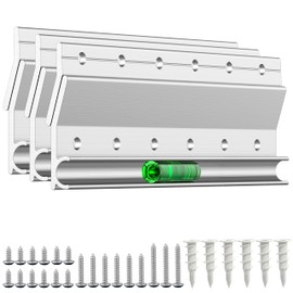 French Cleat Picture & Mirror Hanger 6" - Mirror Hanging Brackets Hardware Kit - Aluminum Wall Mounting Cleat Hanger for Art, Frame, Canvas - Aluminum Z Bar Clip Hanger - 60 lbs 3 Pack