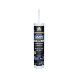 GE Supreme Silicone Caulk for Window & Door - 100% Waterproof Silicone Sealant, 7X Stronger Adhesion, Freeze & Sun Proof - 2.8 fl oz Tube, Clear, 12 Pack