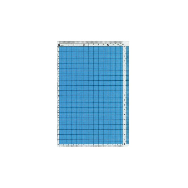 Orions Kyoei Plastic A5 Size Colored Grid Desk Pad【Blue】 CPK-A5-B