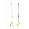 Yellow Plastic Gymnastics Rings with Adjustable Ropes