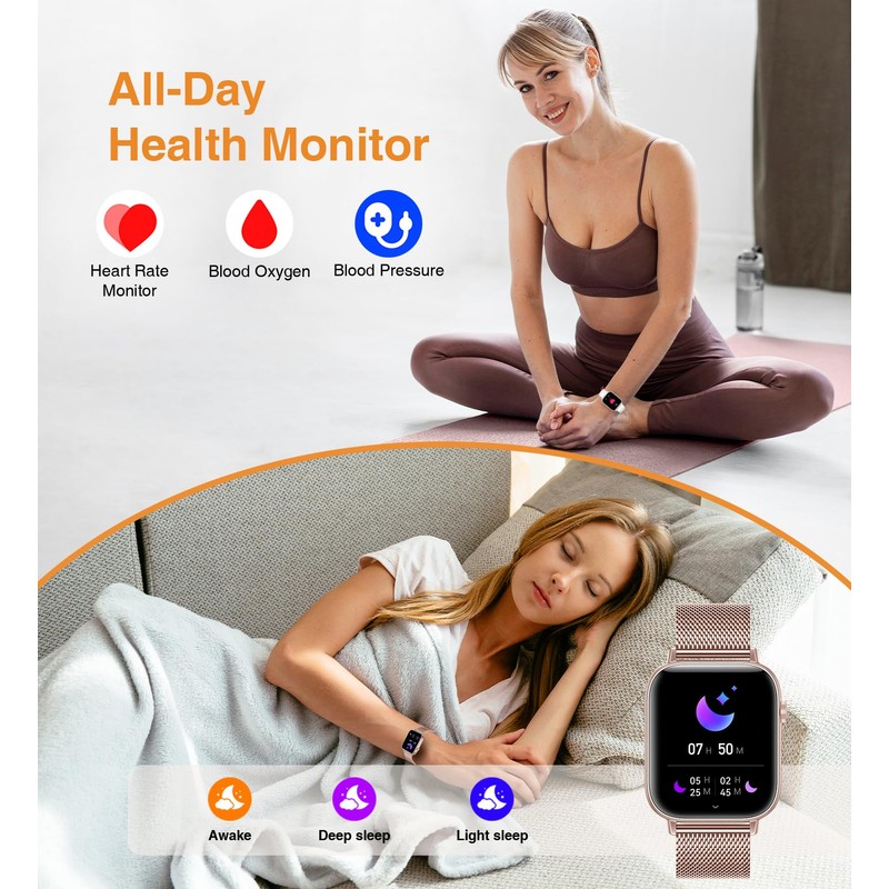 Betatree Smart Watch for Women (Answer/Make Calls),1.83" Touch Screen Fitness
