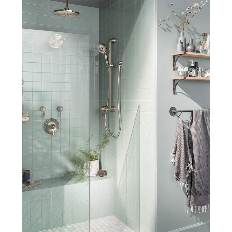 Moen 116651BN 6-Inch Straight Replacement Shower Extension, Brushed Nickel