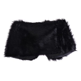 Bride Wedding Faux Fur Shawl Wrap Bridesmaid Shawl Stole with Bowknot Long Shrug Cape Collar Scarf Wraps Winter Bridal Scarf Women’s Shrug Bridal Bridesmaid Stole for Winter Wedding Party Cover Up