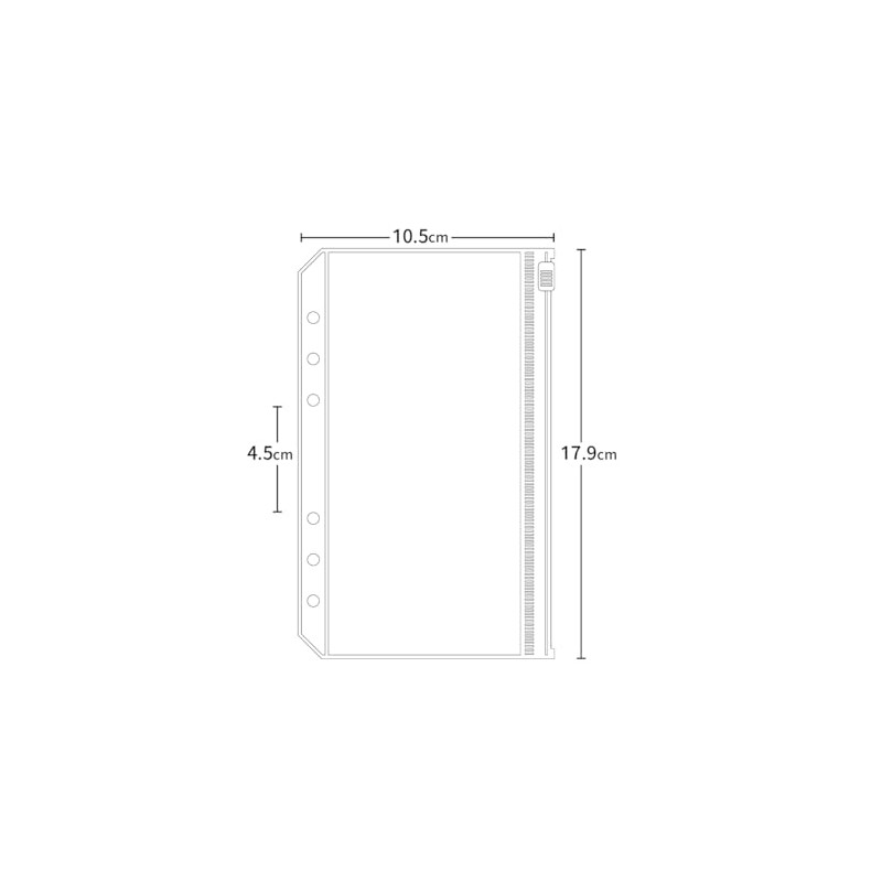 PinezOne [A6 Transparent Refill] A6 6 Hole Transparent Refill with
