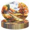 50 Pcs Fall Paper Plates 12 Inch Large Watercolor Landscape