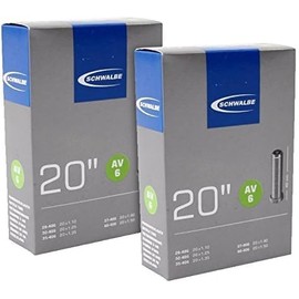 SCHWALBE AV6 US Type Tube, Set of 2, Genuine Product, 20 x 1.10/1.50 (28/40-406)