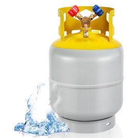FAHKNS 50 LB Refrigerant Recovery Tank for R12, R22, R134A, R410A Refrigerant with 1/4 SAE Y-Valve Liquid/Vapor Reclaim Tank AC Freon Recovery Tank Refrigerant Recovery Cylinder Tank Reusable
