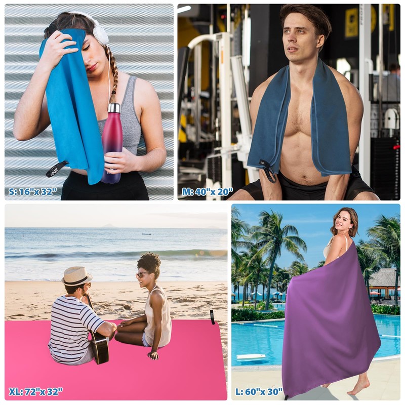 BOGI Microfibre Quick Dry Travel Towel - Soft, Lightweight &