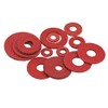 CONPHERON 690 Pieces Red Steel Paper Fibre Flat Washers Set