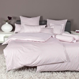 Janine 3912 Mako Silk Satin Reversible Bed Linen Modern Classic 80 x 80 cm Chalk Pink