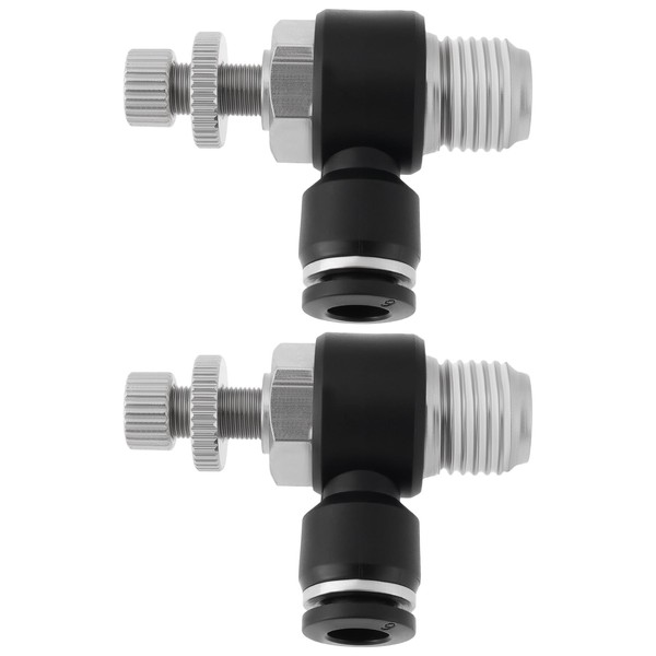 Briny River 2pcs Air Flow Control Valve Connector Push in