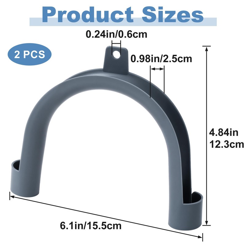 DC,CLISENCE 2 Pack Washing Machine Drain Hose Holder, Washer Drain