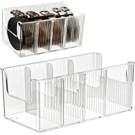 Organizador de Cinturón de Acrílico, Caja de Almacenamiento para Cinturones de 4 Compartimentos, Almacenamiento Contenedor Holder para Corbatas de Pulseras, Ideal para Armario y Cajones(1PCS)