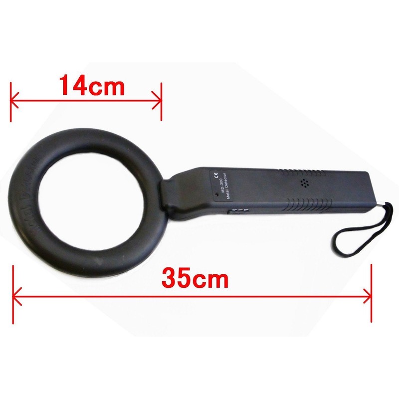 ParadoxX 防犯に、紛失物の捜索に★金属探知器MD-300★ランプと音、バイブで探知確認！ 黒 250g（電池含まず）