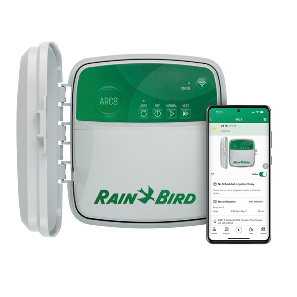 Rain Bird Rain Bird ARC8 App-Based Indoor/Outdoor Smart Irrigation WiFi