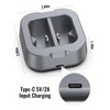 ZIPONAS 1-Pack Dual Port V4 Battery Charger Station for Ring