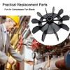 SagaSave Plastic Motor Fan Blade, Black Large Air Compressor Fan