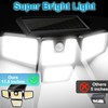 AmeriTop Solar Lights Outdoor, 2 Pack LED High Brightness Cordless
