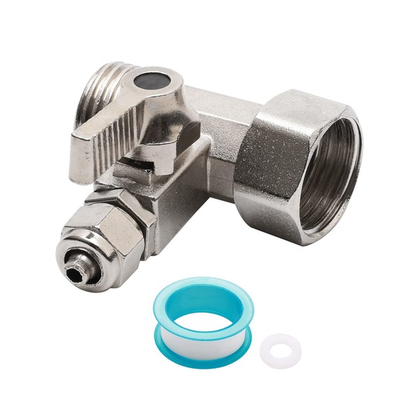 Pxyelec 1/2PT to 1/4inch RO Feed Water Adapter Ball Valve