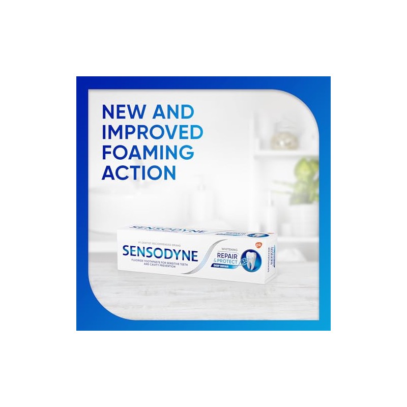 Sensodyne Repair and Protect Whitening Toothpaste, Toothpaste for Sensitive Teeth