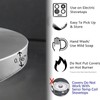Walarky Kitchen Utensil Pattern Round Metal Hob Covers 4-Piece Stove