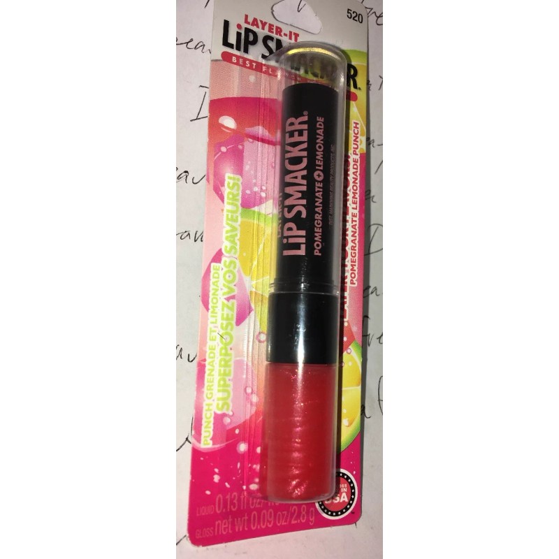 Bonne Bell Layer-It Flavor Lip Smacker Balm Gloss Duo POMEGRANATE