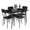 VECELO Dining Table Set for 4, 5 Piece Dinette with