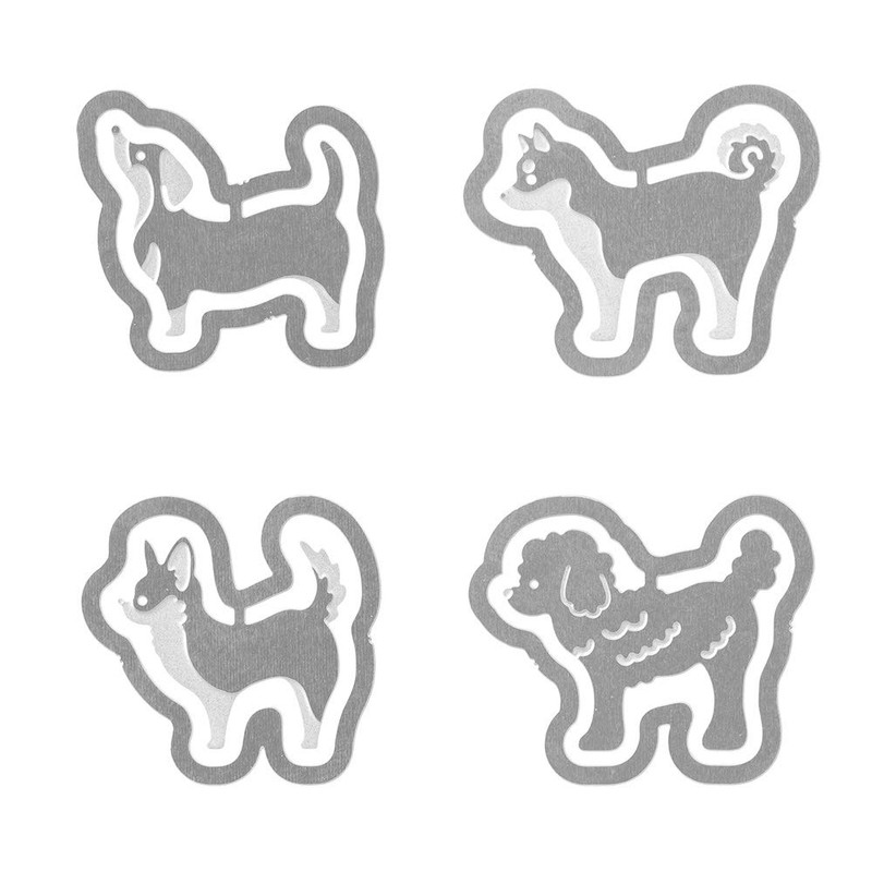Midori 43356006 Etching Clips, Dogs Pattern
