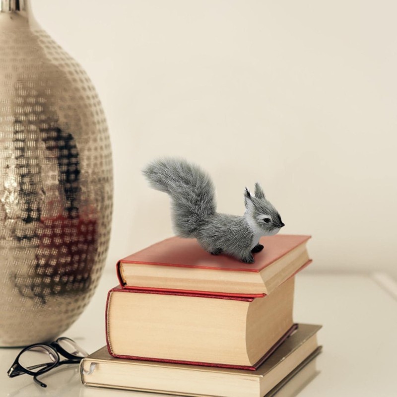 Hehglng Grey 30cm Simulation Plush Squirrel Squirrel Stuffed Animals Plush