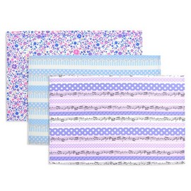 Colorful Candy Style N3632123 Placemats for Kids, Girls, Fabric, Fashionable, Cotton, Mealtime, 3-Pack, Polka Dot Harmony and Flower Set