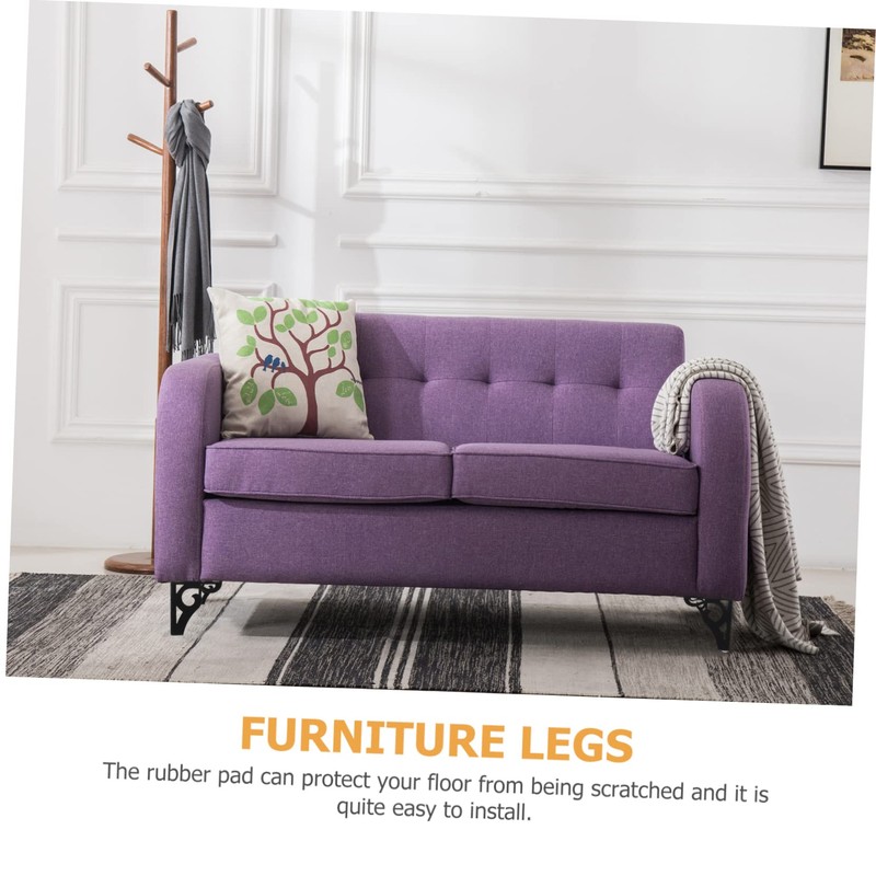 KONTONTY 4 Pcs Iron Sofa Support Legs Strong Cabinet Legs