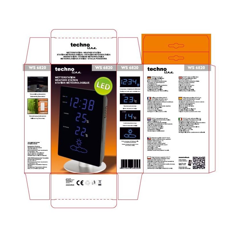 LED Weather Station with Wireless Outdoor Transmitter